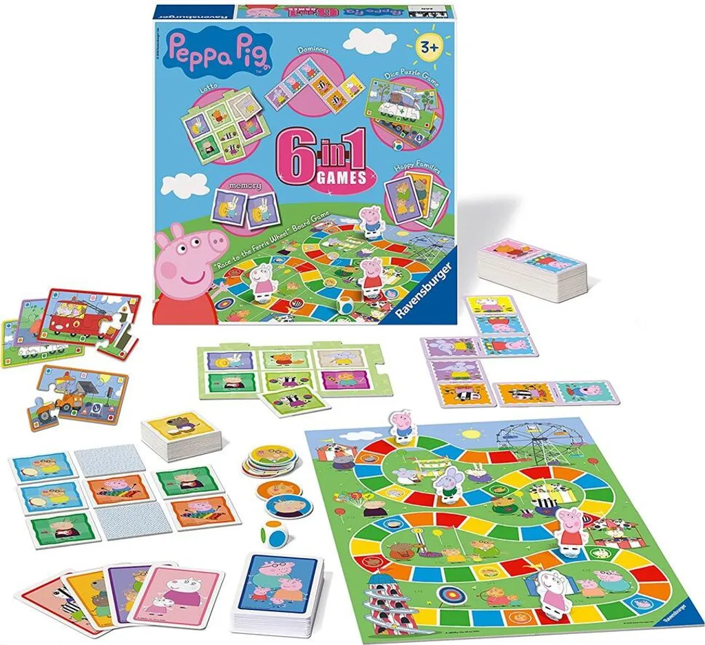Spiele Box | 6 In 1 | Peppa Wutz | Peppa Pig | Ravensburger | Spielesammlung – Bild 2