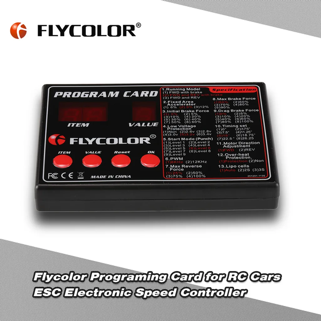 Ursprš¹ngliche Flycolor Programing Karte Fš¹r RC Cars ESC Elektronische Drehzahlregler – Bild 9
