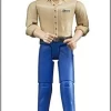 Bruder 60006 Bworld - Mann, Blond Mit Blauer Hose