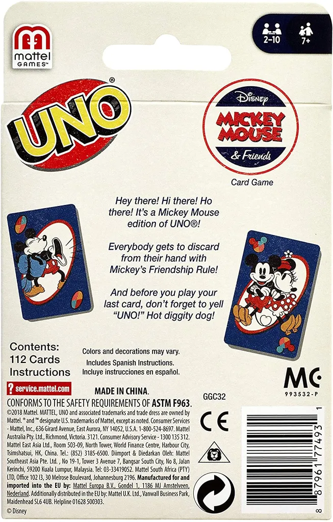 Mattel Games UNO Micky Mouse, Kartenspiel, Gesellschaftsspiel, Familienspiel – Bild 4