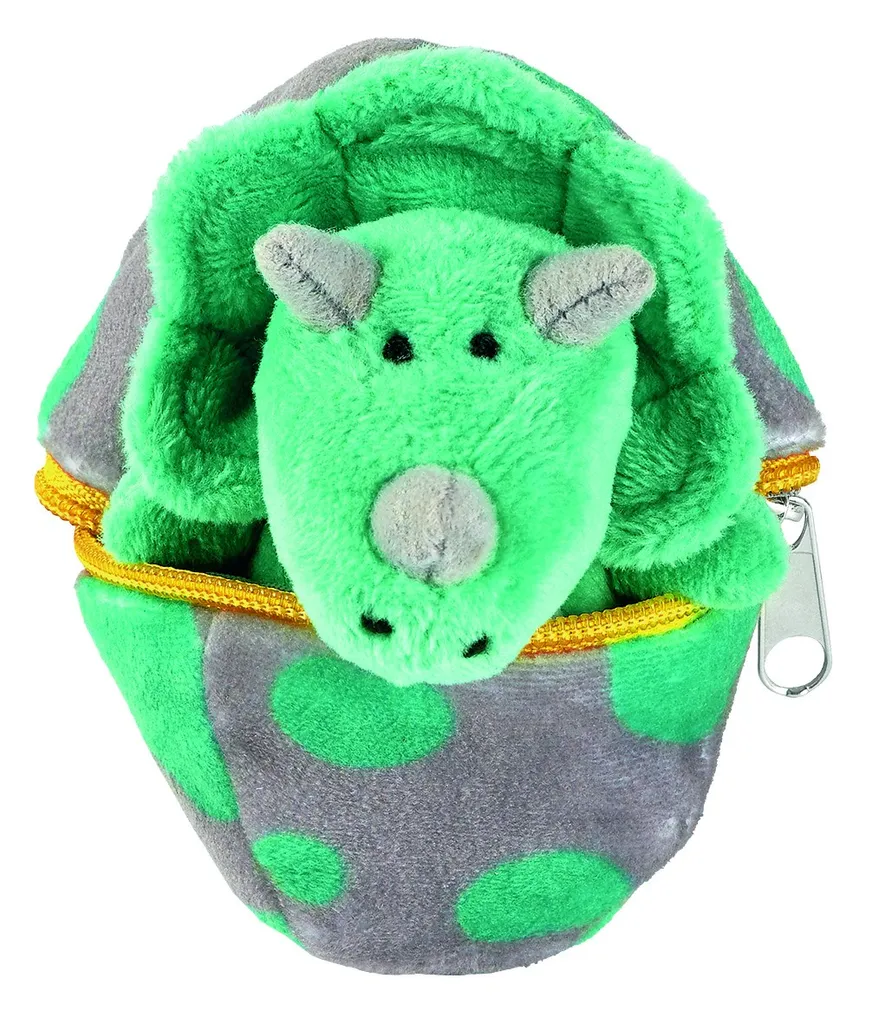 Kuscheltier-Dino In Eierblau/grau 9 Cm