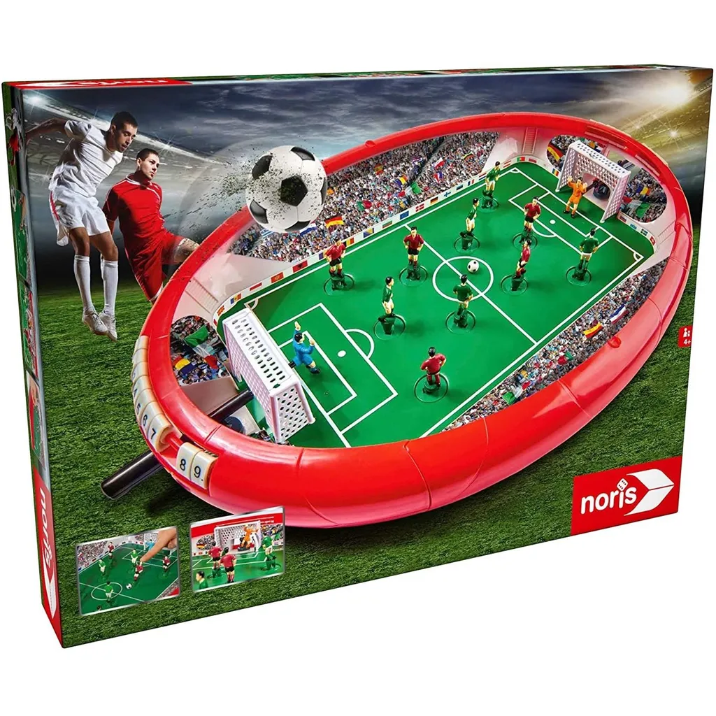 Noris 606178712 Fußball Arena, Der Tischfußball Spaß Für Die Ganze Familie, Mit Toranzeige, Gesamtgröße 55 X 41 X 8 Cm, Ab 4 Jahren – Bild 3