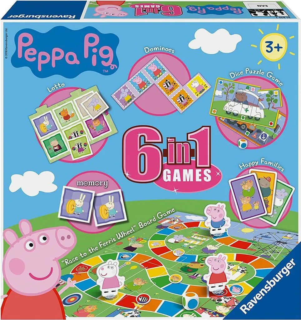 Spiele Box | 6 In 1 | Peppa Wutz | Peppa Pig | Ravensburger | Spielesammlung