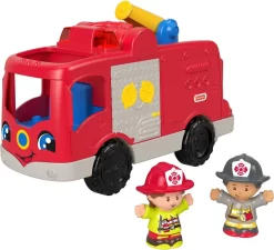 Fisher Price Fisher-Price Little People Feuerwehr-Auto Mit Figuren, Lernspielzeug