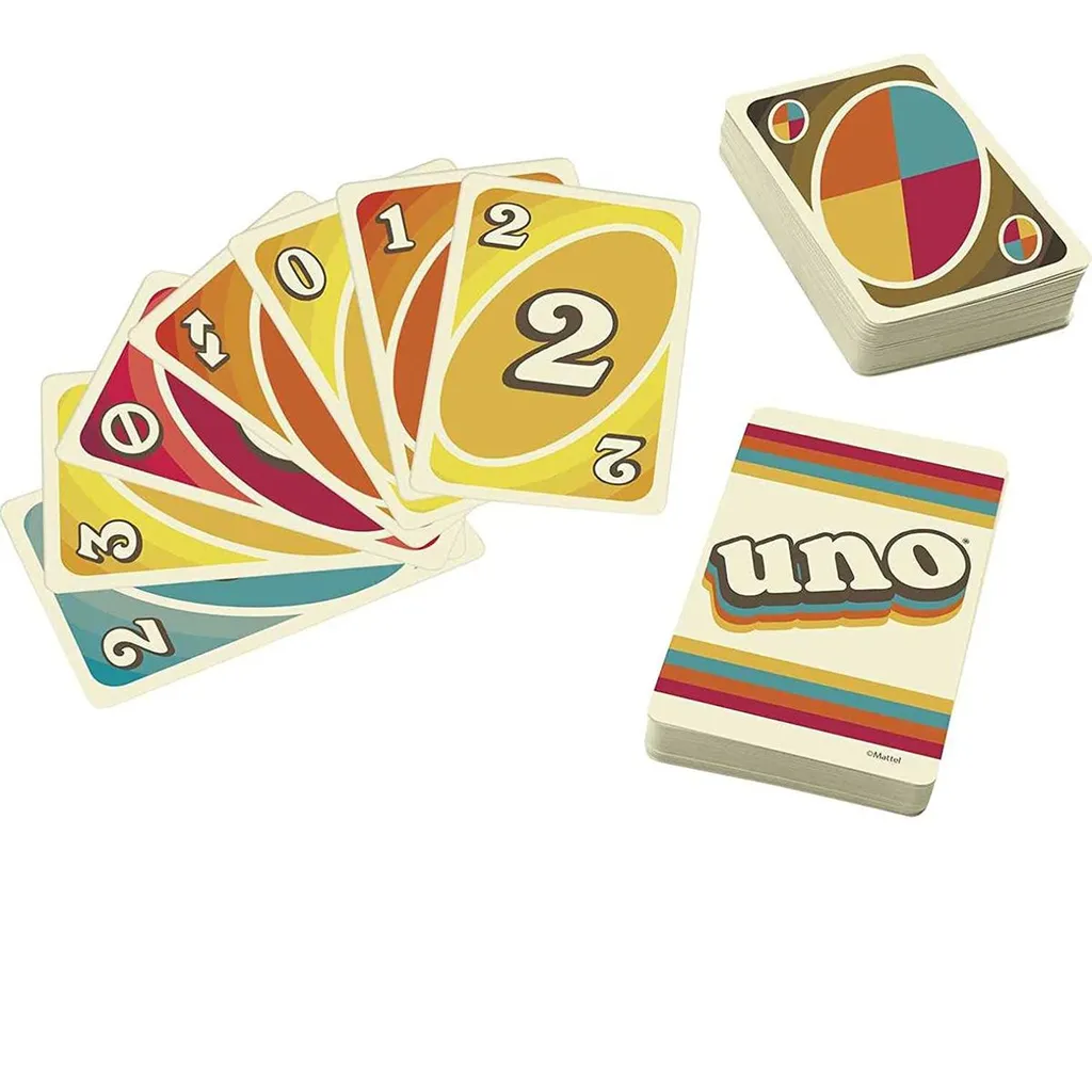 Mattel Games Uno Iconic 70's Premium Jubiläumsedition, Kartenspiel – Bild 9