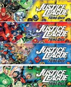 Set-Justice League: Hero Dice (4- Set, Batman, Superman, Green Lantern & Flash, Deutsch)