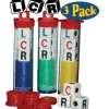 3 Stück Linke Mitte Rechts Würfelspiele Set (Verschiedene Farben)