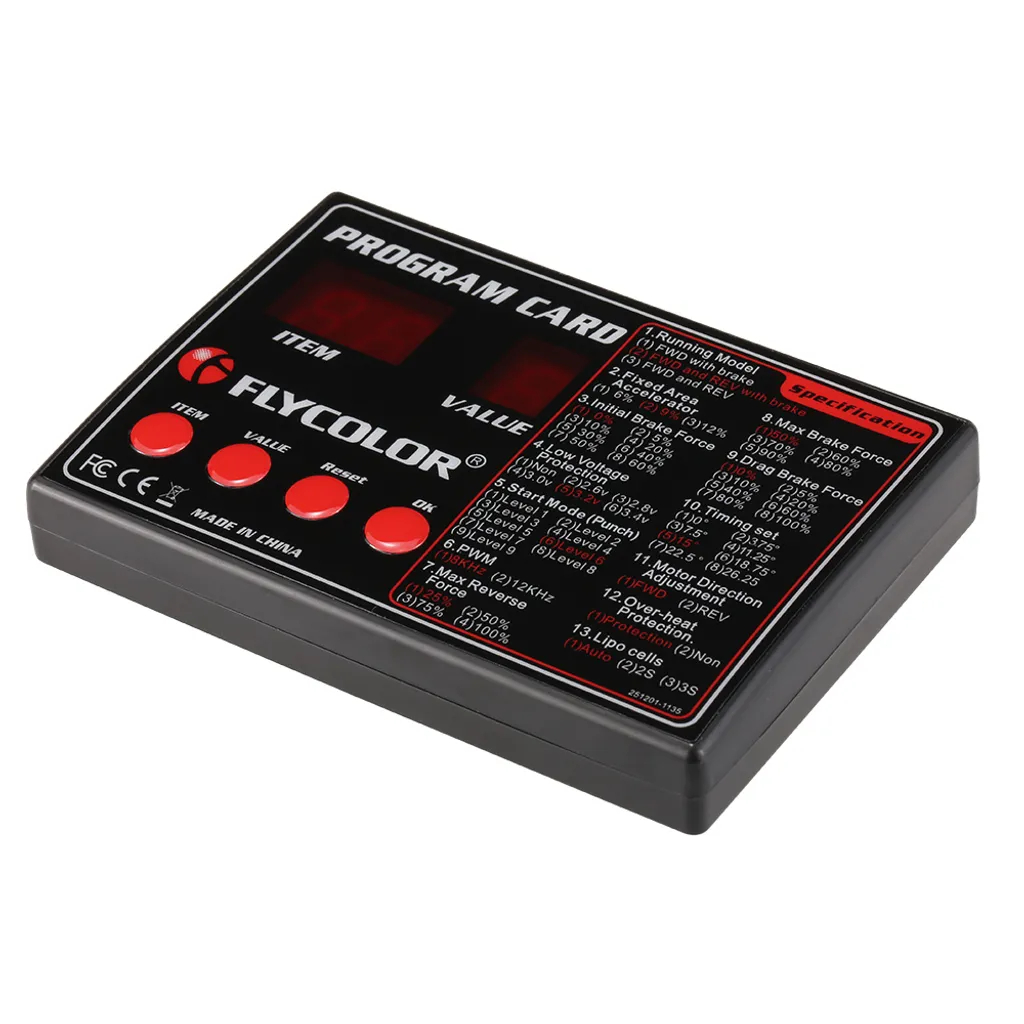 Ursprš¹ngliche Flycolor Programing Karte Fš¹r RC Cars ESC Elektronische Drehzahlregler – Bild 7