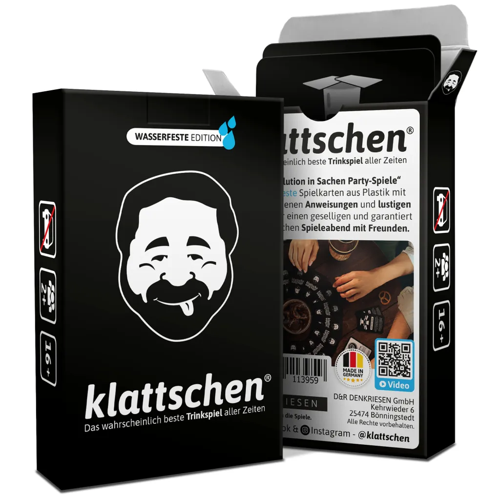 Klattschen® - Trinkspiel - WASSERFESTE EDITION - Das Wahrscheinlich Beste Trinkspiel Aller Zeiten – Bild 2