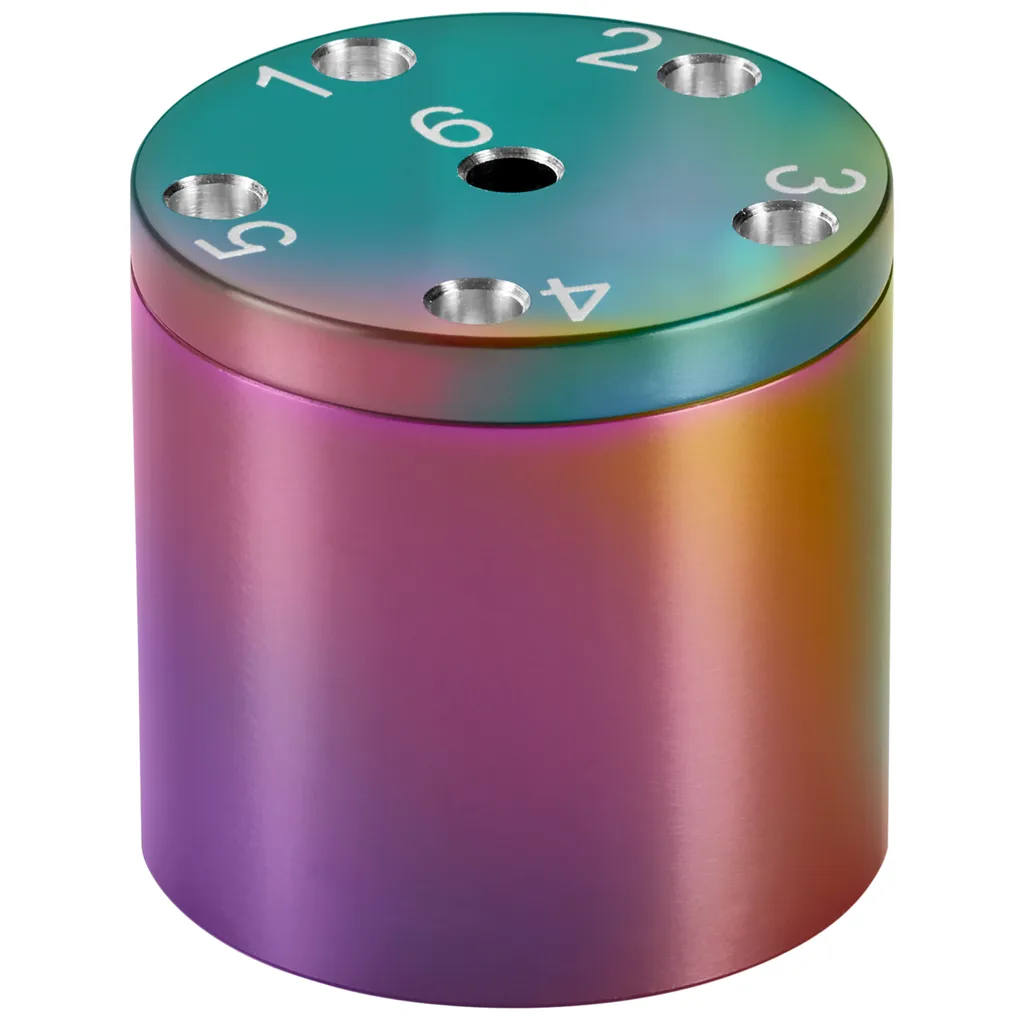 BestSaller 3009 SUPER SIX Würfelspiel Aluminum, 36 Spielstäbchen & 2 Würfel, Rainbow Splash, Mehrfarbig (2 Stück) – Bild 3