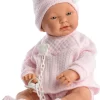 M. Llorens Mädchen Babypuppe 45 Cm Anatomisch Mit Schnuller