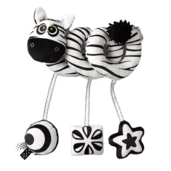 Zebra Spiral Hängend Krippe Bett Herum Mit Glocke Spielzeug Baby Schwarz Weiß Eye Sensing Quietscher Puppe Babyspielzeug