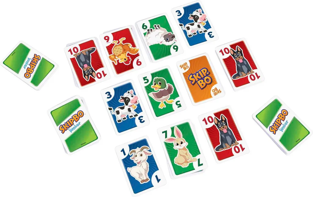 Mattel Games Skip-Bo Junior Kinderspiel, Kartenspiel, Familienspiel – Bild 5