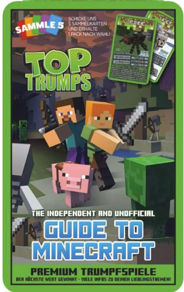 WINNING MOVES Top Trumps The Independent And Unofficial Guide To Minecraft Kartenspiel Quartett Karten Spiel – Bild 5