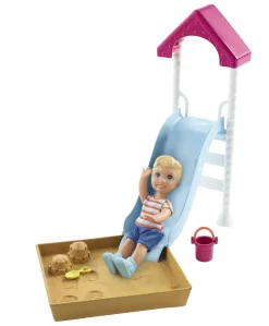 Barbie "Skipper Babysitters Inc." Storytelling Spielset Sandkasten Mit Rutsche Und Baby Puppe