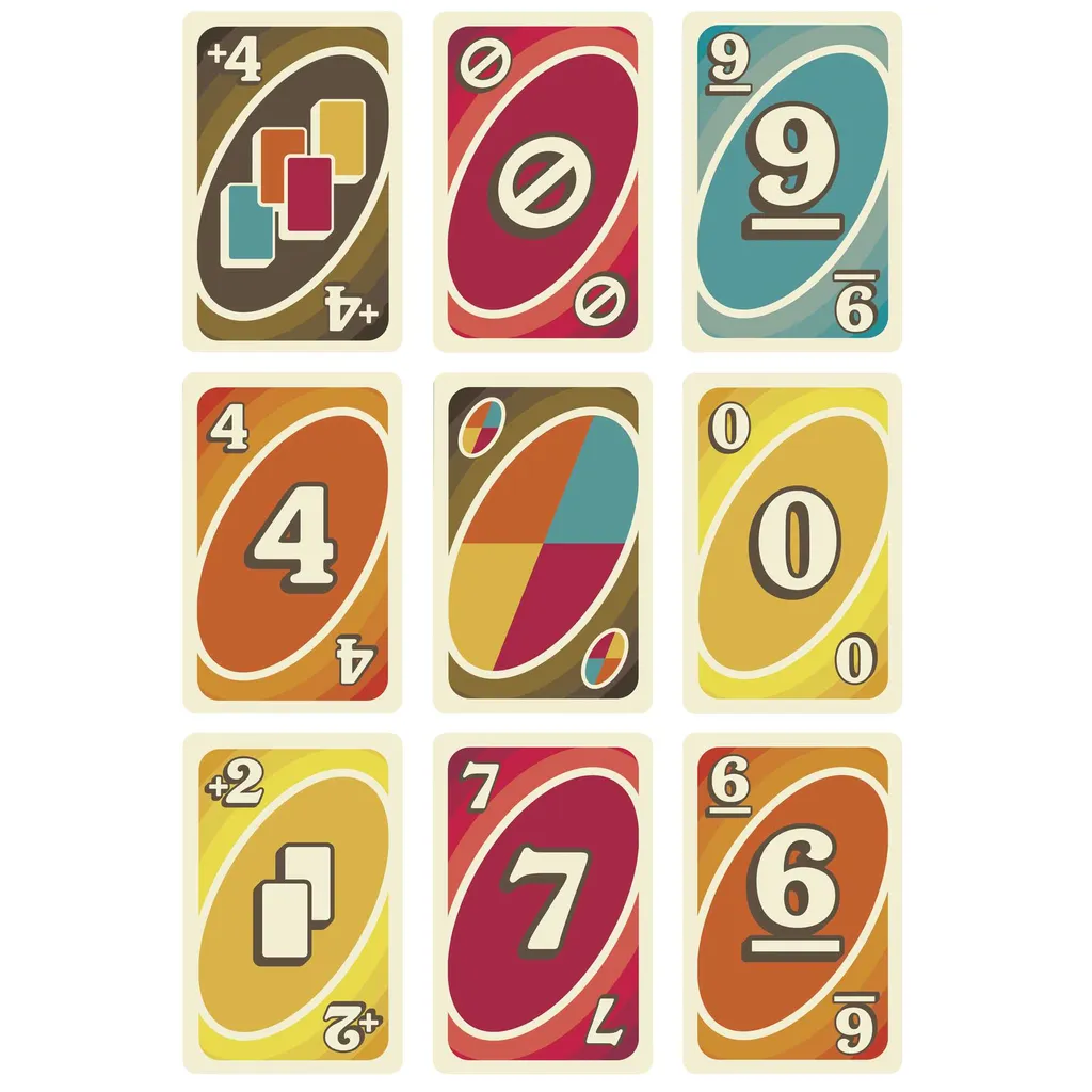Mattel Games Uno Iconic 70's Premium Jubiläumsedition, Kartenspiel – Bild 4