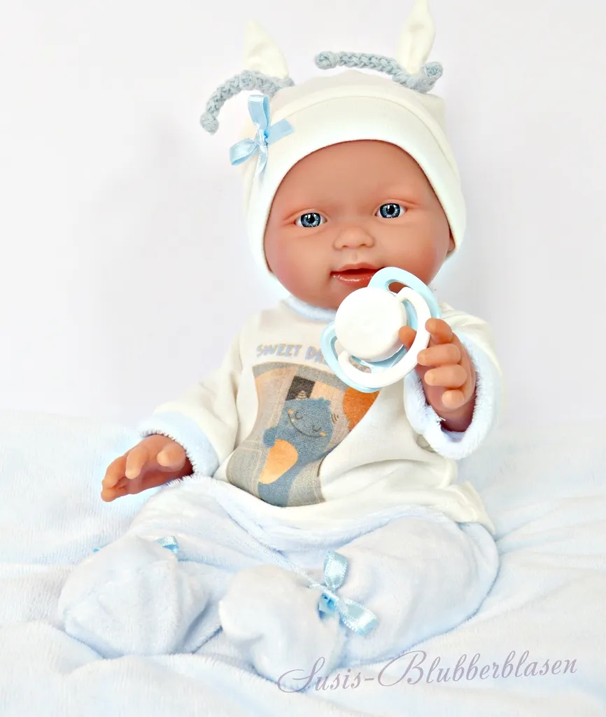 M. Llorens Jungen Babypuppe Bebito, 26 Cm Erstlingspuppe Festkörper Anatomisch – Bild 6