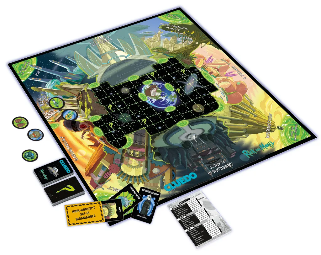 WINNING MOVES Cluedo Rick And Morty Brettspiel Gesellschaftsspiel Brettspiel Spiel (deutsch) – Bild 2
