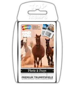 WINNING MOVES Top Trumps Pferde & Ponys Quartettspiel Kartenspiel Quartett Karten Spiel