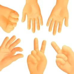 6 Stück Kleine Hände Fingerpuppen Set Fingerhände Magisches Spielzeug Lustiges Spielzeug Geburtstagsparty Spielparty