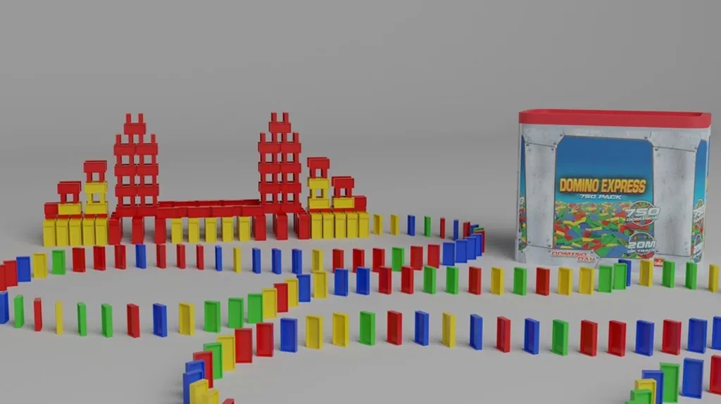 Goliath Domino Express 750 Steine, Farbe:Multicolor – Bild 3