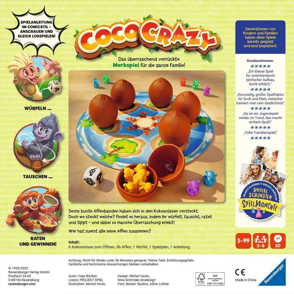 Ravensburger Spiele & Puzzle Merkspiel Coco Crazy Mitbringspiele Spiele Mitbringspiele Sho4u081290 – Bild 3