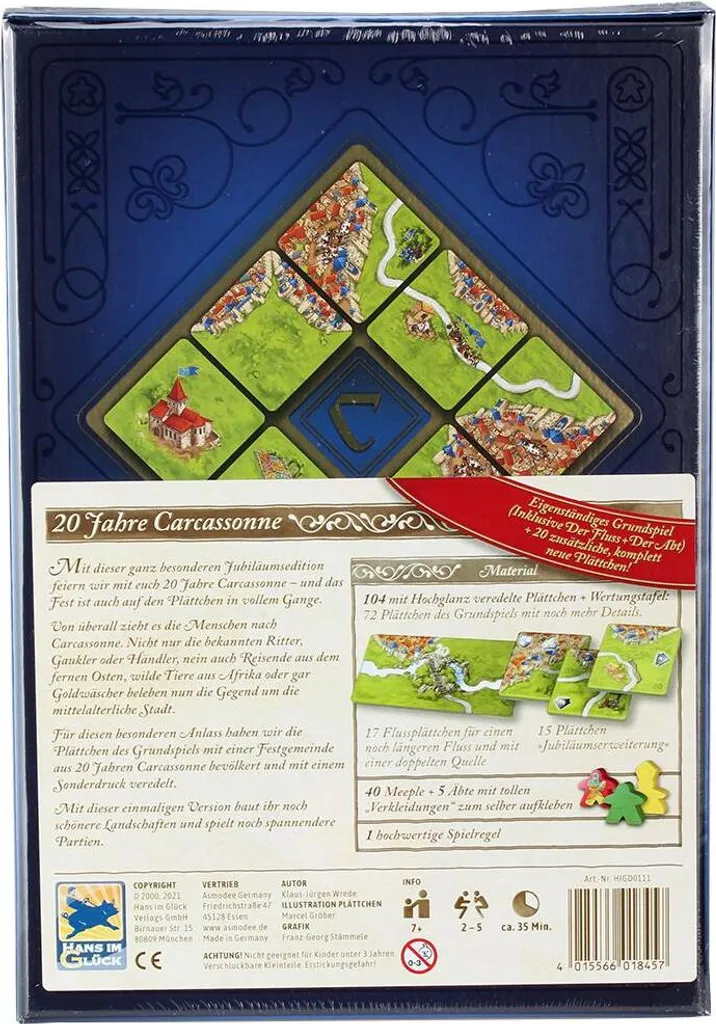 Carcassonne - Jubiläumsausgabe Brettspiel Gesellschaftsspiel Spiel – Bild 8