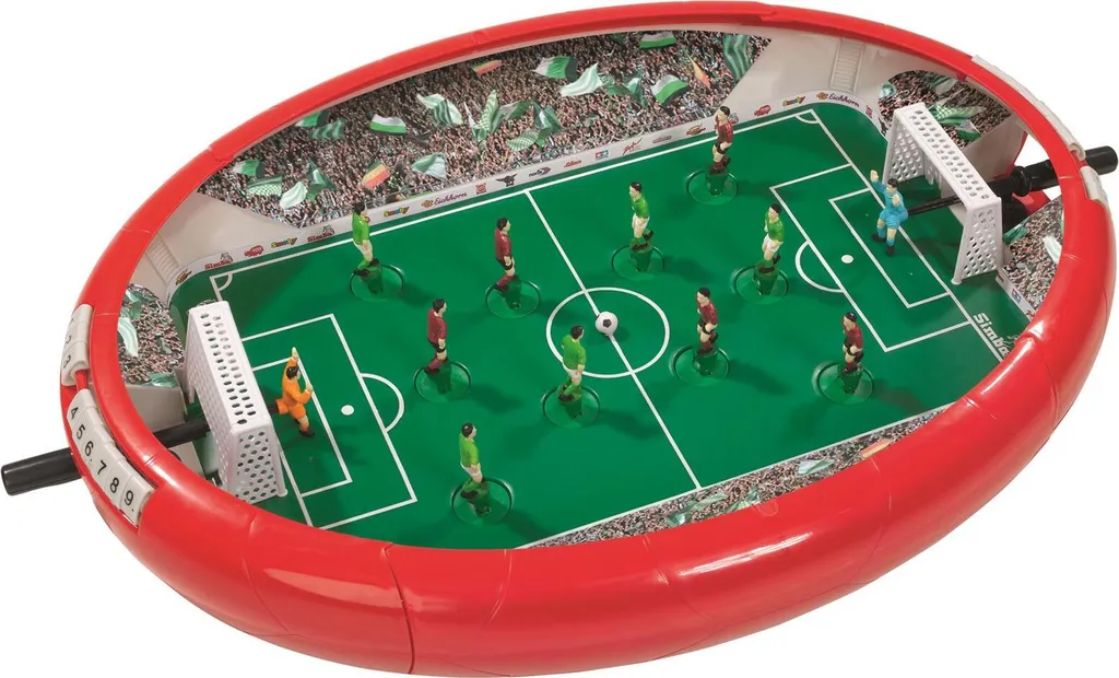 Noris 606178712 Fußball Arena, Der Tischfußball Spaß Für Die Ganze Familie, Mit Toranzeige, Gesamtgröße 55 X 41 X 8 Cm, Ab 4 Jahren – Bild 6