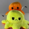 Oktopus Stimmung Krake Wendbares Plüschtier Stofftier 20cm Orange Gelb