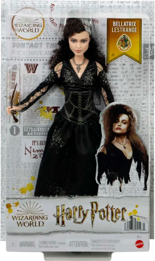 Harry Potter Bellatrix Lestrange Puppe (ca. 25 Cm) Mit Zauberstab, Geschenk Für Kinder Ab 6 Jahren – Bild 6