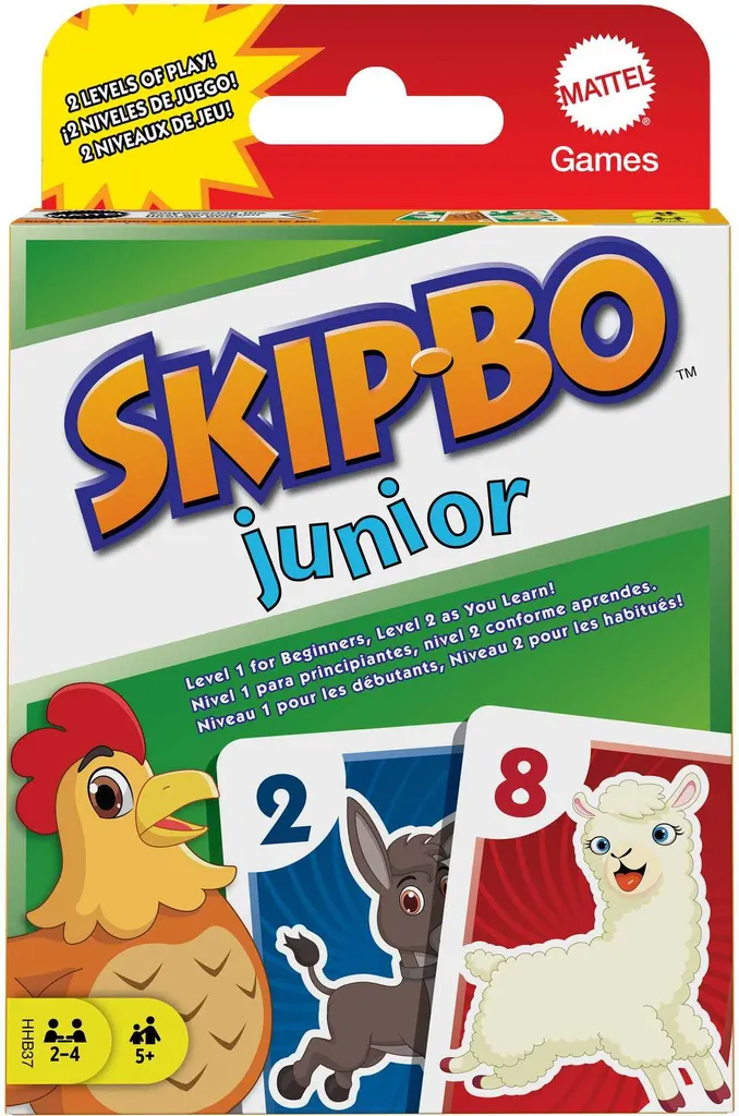 Mattel Games Skip-Bo Junior Kinderspiel, Kartenspiel, Familienspiel