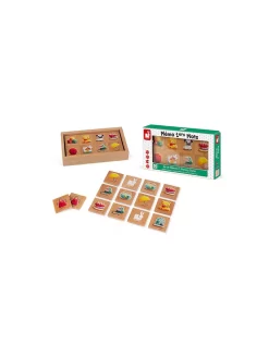 Janod Spiele & Puzzle Gedächtnisspiel Memo 40 Teile, Holz Legespiele Spiele Kinder Spielzeugknaller