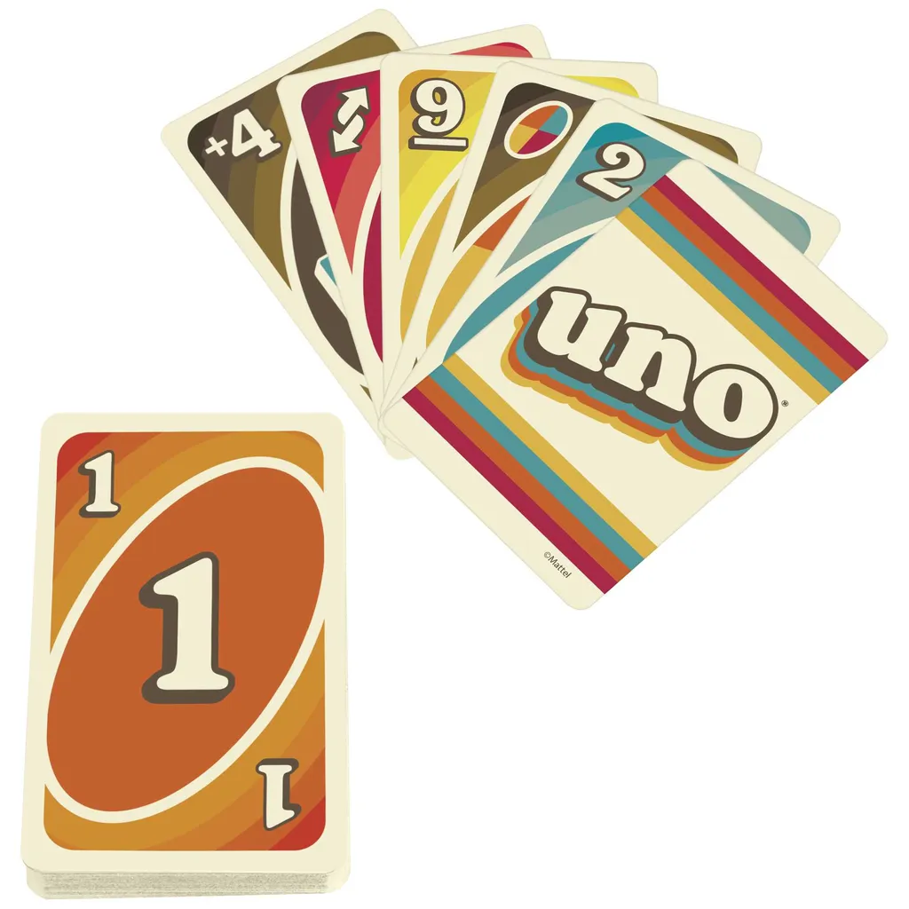 Mattel Games Uno Iconic 70's Premium Jubiläumsedition, Kartenspiel – Bild 2