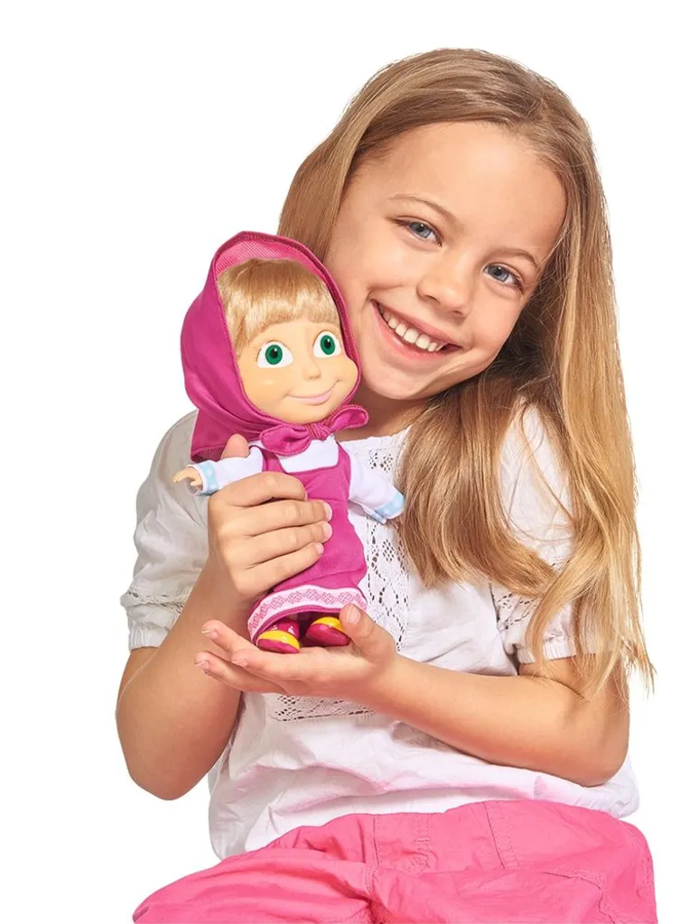 SIMBA TOYs Simba 109301016 Mascha Und Der Bär Set Plüschbär Puppe Groß Masha And The Bear Plüschtier – Bild 8