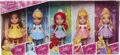 JAKKS PACIFIC Disney Minipuppen Prinzessinnen 5er Set, 7,5 Cm