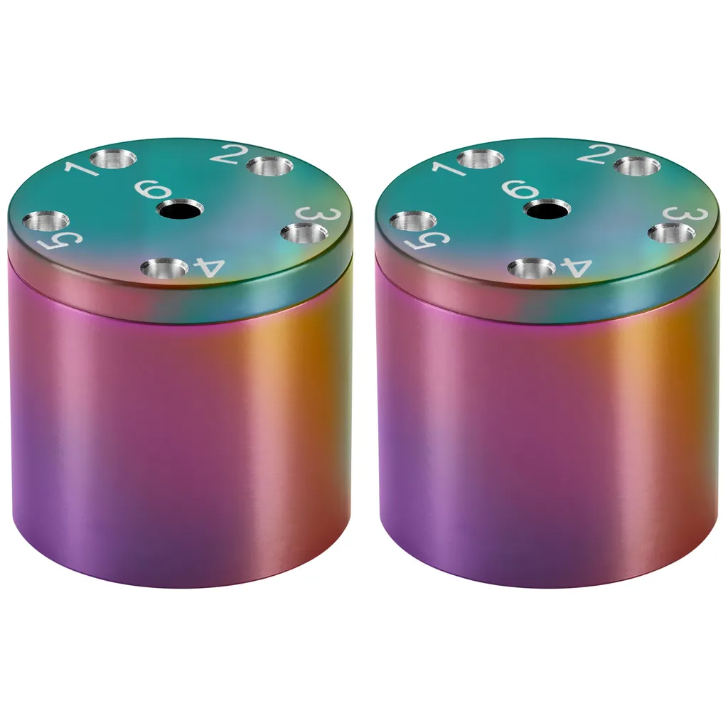 BestSaller 3009 SUPER SIX Würfelspiel Aluminum, 36 Spielstäbchen & 2 Würfel, Rainbow Splash, Mehrfarbig (2 Stück) – Bild 2