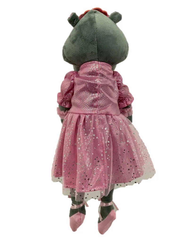 Sweety Toys, Engel, Puppe 13418 Hippo Nilpferd Stoffpuppe Ballerina Fee Plüschtier Prinzessin 50 Cm Mit Krone, Rosa – Bild 4