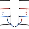 COSTWAY Leitergolf Wurfspiel, Laddergolf, Leitergolf-Set Mit Eingebautem Score-Tracker, Inkl. 6 PE-Bolas Und Tragetasche, Spiel Für Die Gesamte Familie Für Rasen, Strand, Partys