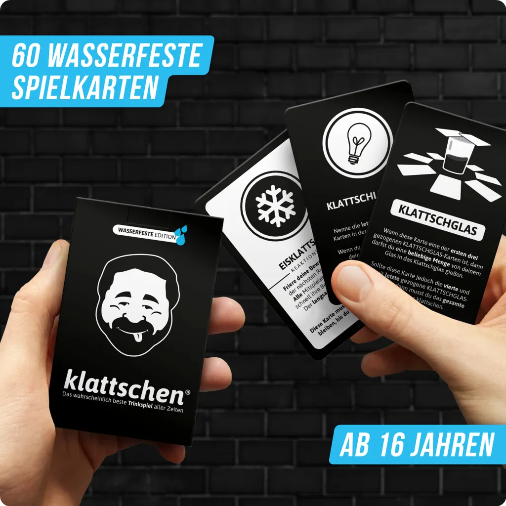 Klattschen® - Trinkspiel - WASSERFESTE EDITION - Das Wahrscheinlich Beste Trinkspiel Aller Zeiten – Bild 3