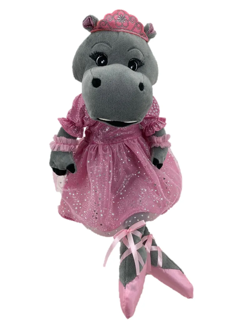 Sweety Toys, Engel, Puppe 13418 Hippo Nilpferd Stoffpuppe Ballerina Fee Plüschtier Prinzessin 50 Cm Mit Krone, Rosa