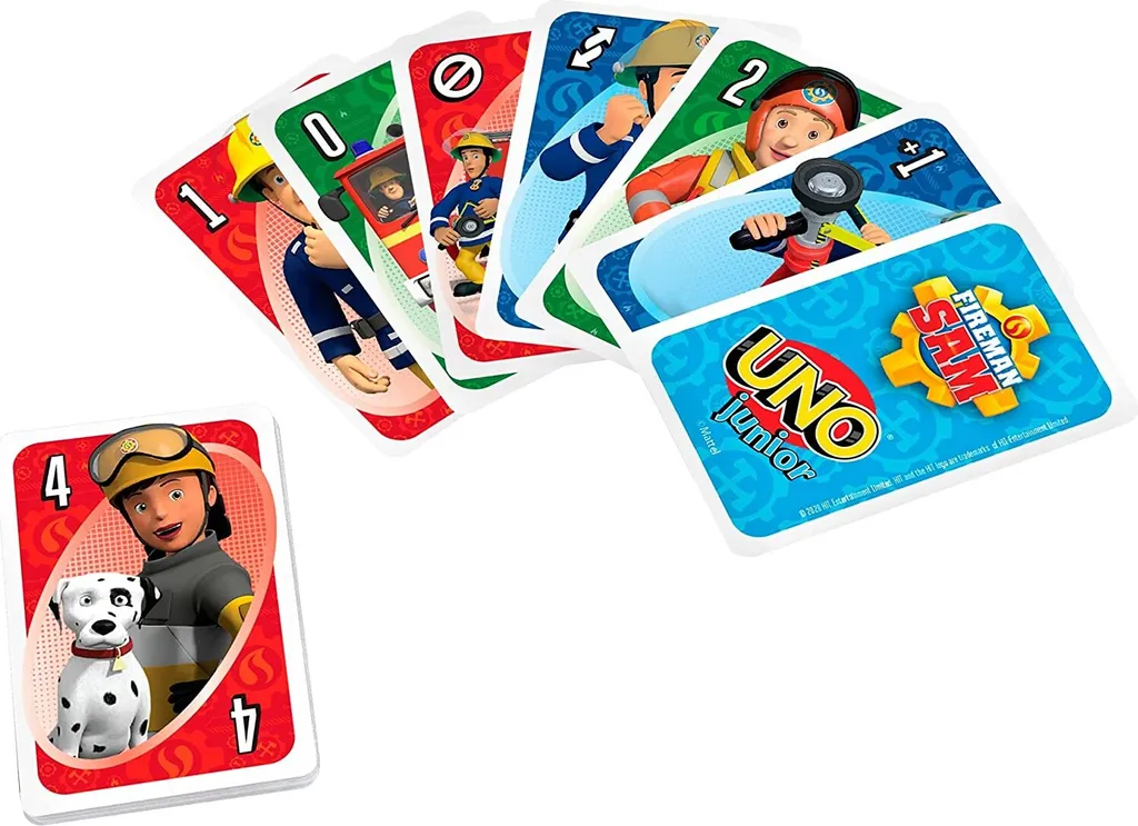 Mattel - UNO - Feuerwehrmann Sam Kartenspiel Gesellschaftsspiel – Bild 3