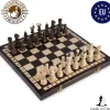 Schachspiel Schach Schachbrett Holz Hochwertig - Chess Board Set Klappbar Mit Schachfiguren Groß Für Kinder Und Erwachsene 42X42 Cm