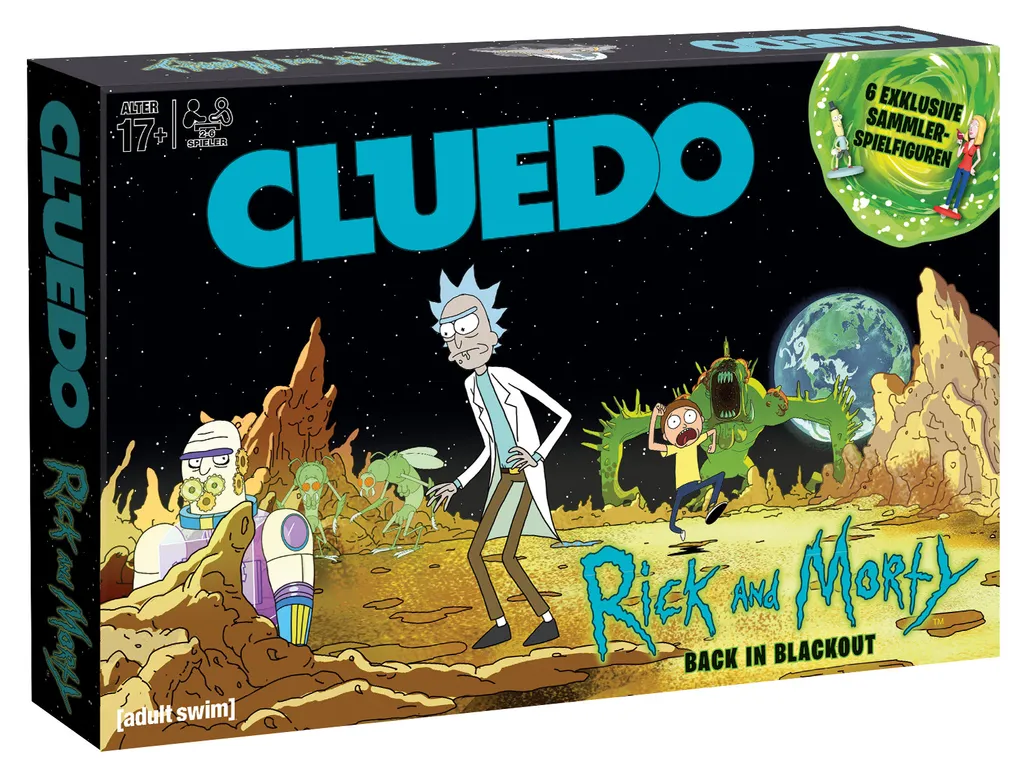 WINNING MOVES Cluedo Rick And Morty Brettspiel Gesellschaftsspiel Brettspiel Spiel (deutsch)