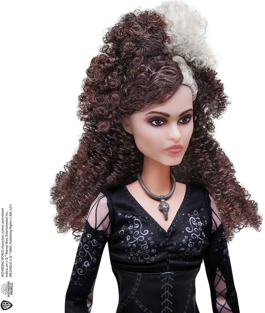 Harry Potter Bellatrix Lestrange Puppe (ca. 25 Cm) Mit Zauberstab, Geschenk Für Kinder Ab 6 Jahren – Bild 2