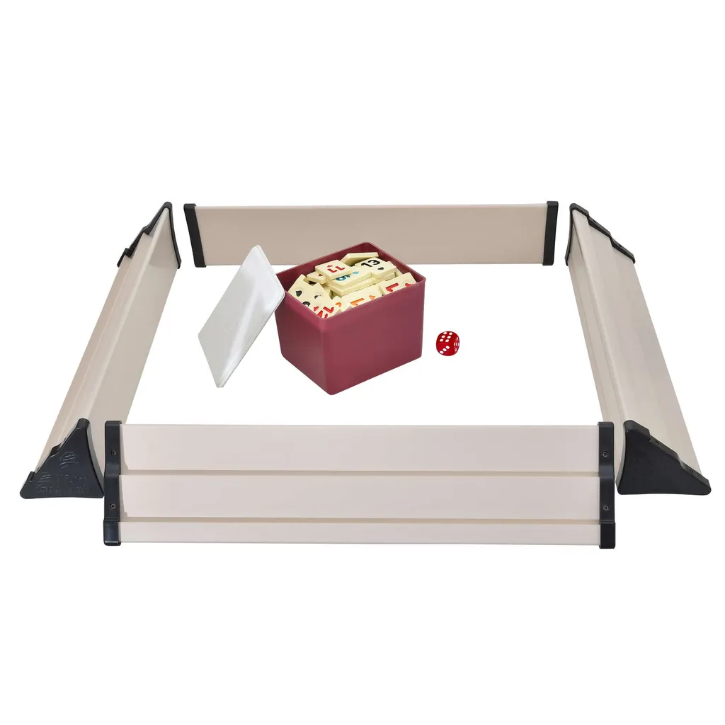 Lux Rummy Set VIP Okey 106 Melamin Steine Schwere Qualität TAKIMI Wooden Beige – Bild 5