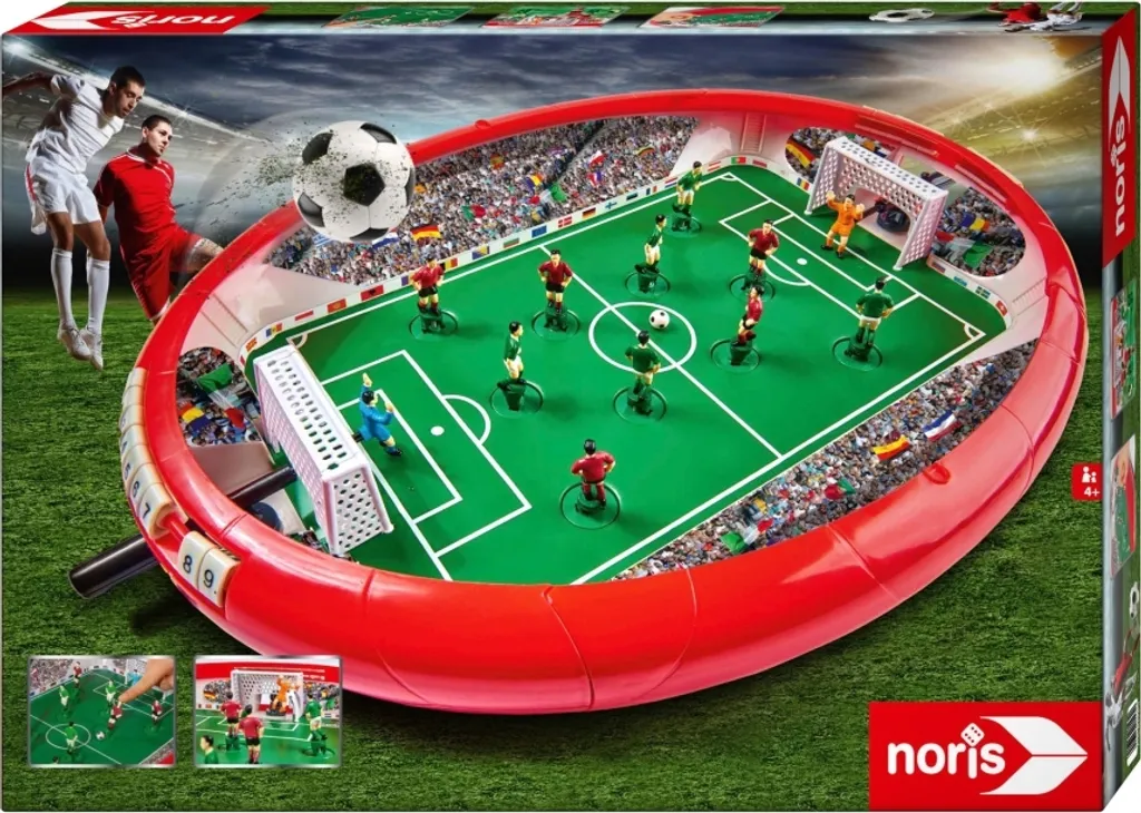 Noris 606178712 Fußball Arena, Der Tischfußball Spaß Für Die Ganze Familie, Mit Toranzeige, Gesamtgröße 55 X 41 X 8 Cm, Ab 4 Jahren – Bild 7