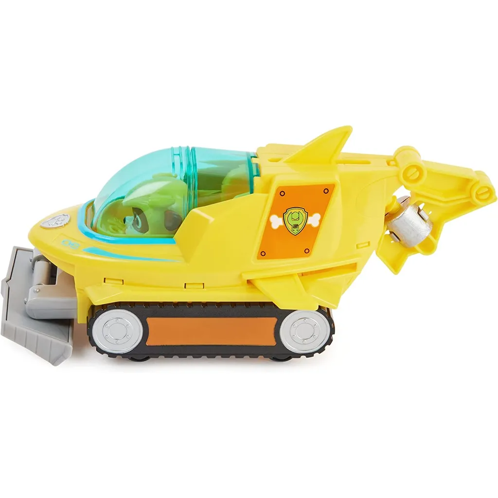 PAW Patrol Aqua Pups Rubble, Verwandelbares Hammerhead Shark Vehicle Mit Action-Figur Zum Sammeln, Kinderspielzeug, Fahrzeug, 3 Jahr(e), Grau, Gelb – Bild 3