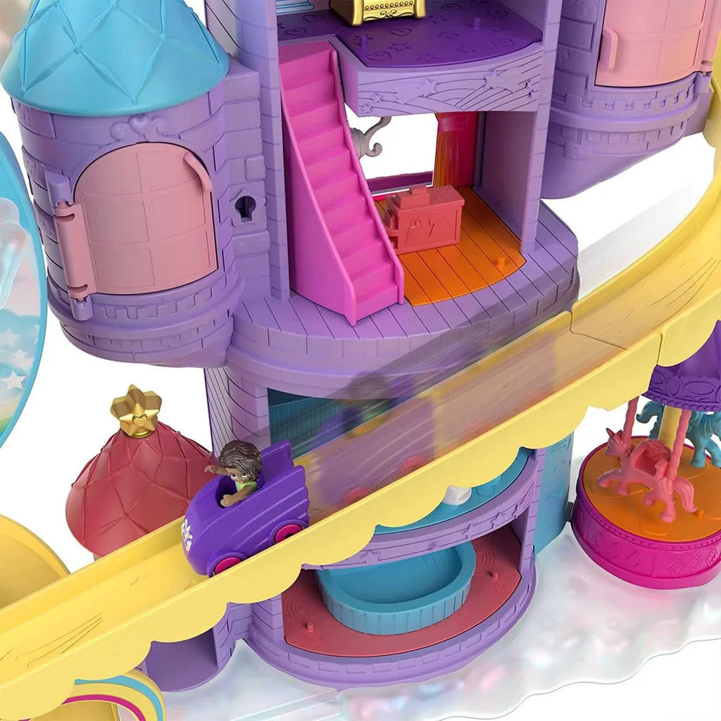 Mattel HBT13 - Polly Pocket - Regenbogen-Einhornspaß Freizeitpark – Bild 4