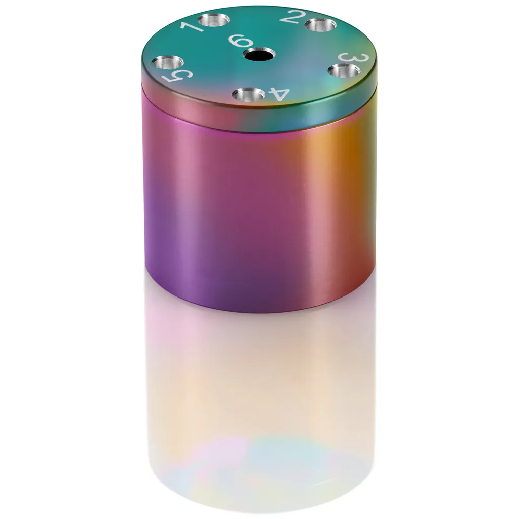 BestSaller 3009 SUPER SIX Würfelspiel Aluminum, 36 Spielstäbchen & 2 Würfel, Rainbow Splash, Mehrfarbig (2 Stück) – Bild 5