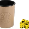 Würfelbecherset Borussia Dortmund Becher Und Sechs Würfel Höhe 9cm